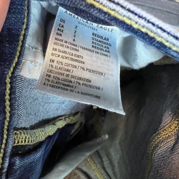 American Eagle Outfitters Distressed High Rise Jegging Medium Wash Jean Size 2 - Picture 5 of 9